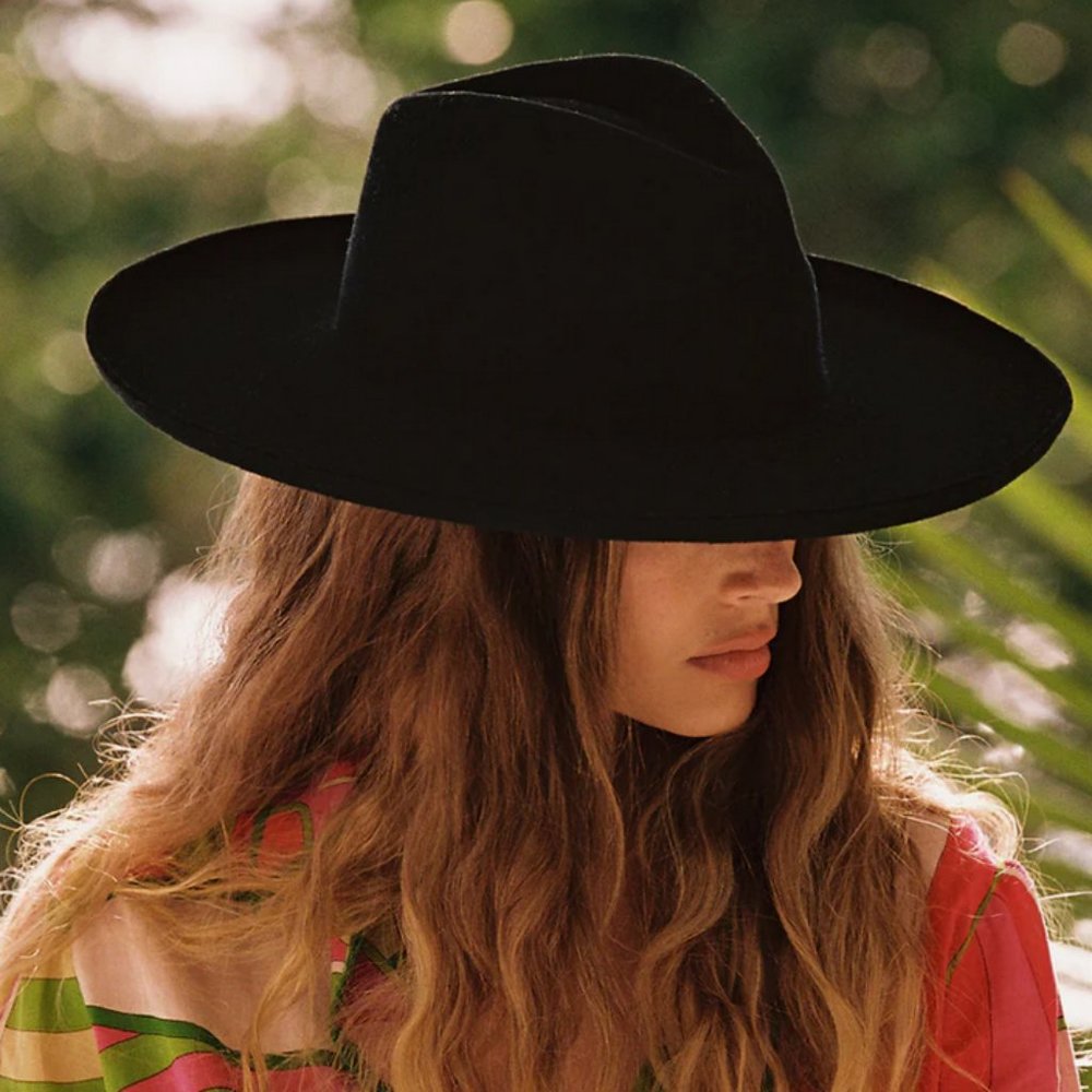 Lack of Color Melodic Felt Fedora Black Size Small NWT $149